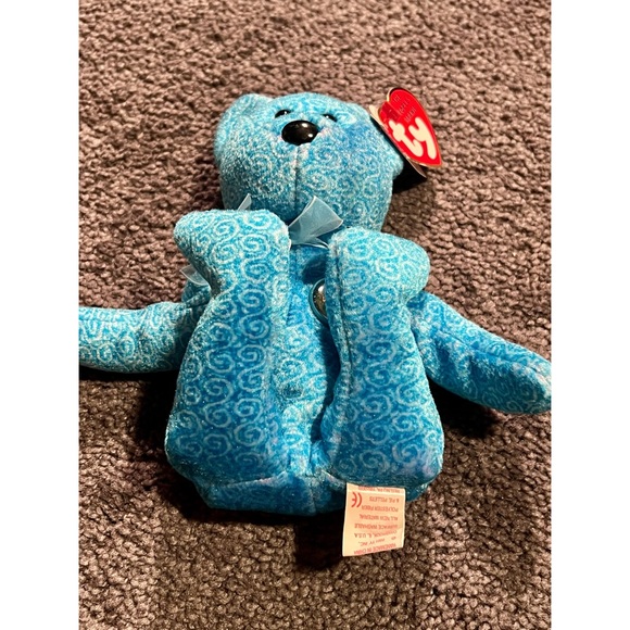 TY Beanie Baby- Classy Blue Bear- Mint Condition - Holographic Tush Tag - Picture 3 of 5